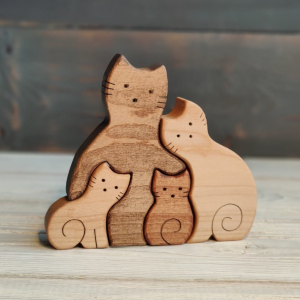 Четыре кота "Кошкино счастье", клен, тонировка